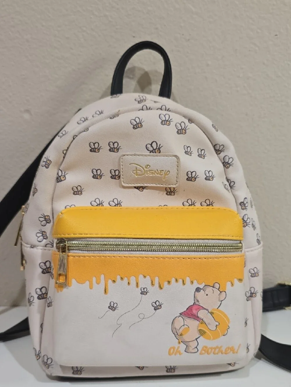 Disney White and Yellow Winnie the Pooh Bee Mini Backpack
